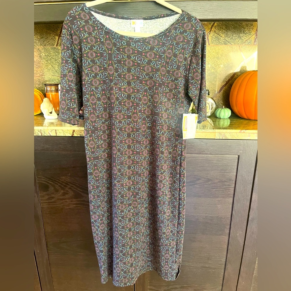 LuLaRoe Julia dress size Large NWT